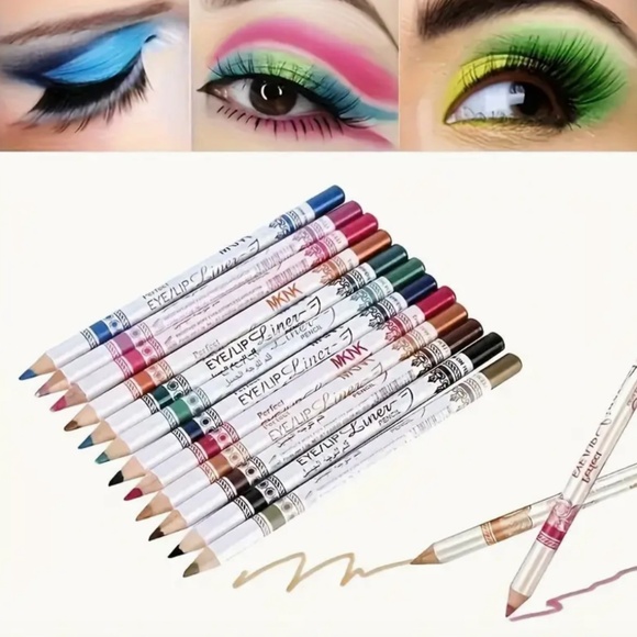 GIGI ROSE 12 Eyeliner Pencils: Colorful, Thin, Beginner-Friendly, and Versatile - Picture 1 of 4